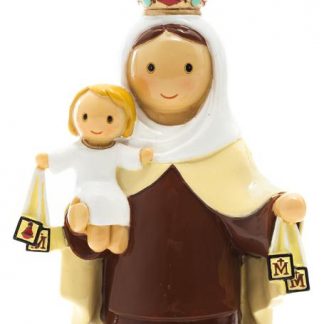 nossa senhora sra. do carmo anjo santo religião religion cute fofo comunhão batizado baptizado figura religiosa anjinho guarda menina menino baptismo