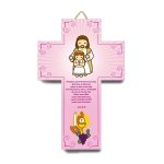 Cruz 3D Primeira comunhão - Jesus com menina Referência 17630 little drops of water