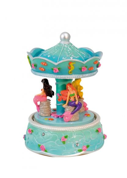 14313 carrossel sereia mermaid caixa de música