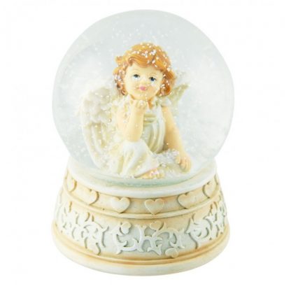 caixa de música globo de neve ave maria anjo
