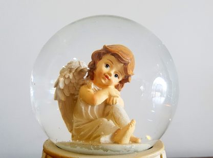caixa de música globo de neve ave maria anjo