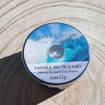 vela cup vidro heart and home safira do oceano soja