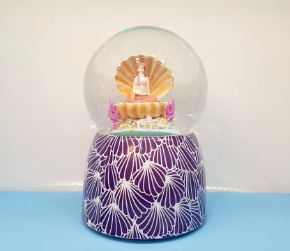caixa de música globo de neve sereia concha mar