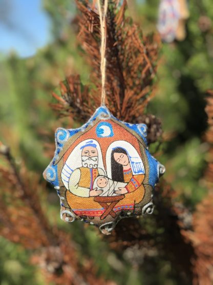 estrela de natal presépio artesanal ucrânia holy family nativity