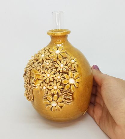 rita macedo cerâmica jarra vaso decorativo rosto cara