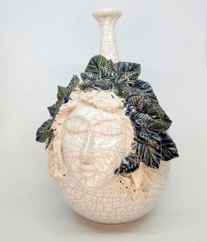 rosto cara rita macedo cerâmica jarra vaso decorativo