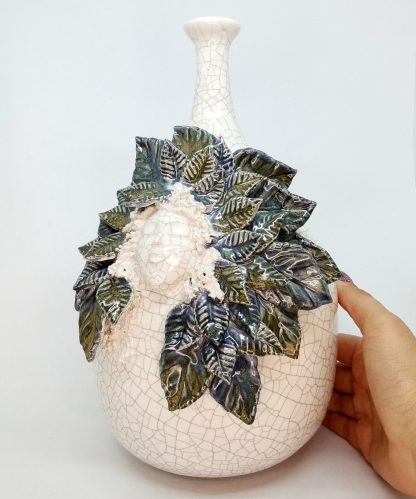 rosto cara rita macedo cerâmica jarra vaso decorativo