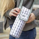 BUILT Insulated Bottle Bag with Shoulder Strap and Food-Safe Thermal Lining - White saco para garrafa térmica belle vie