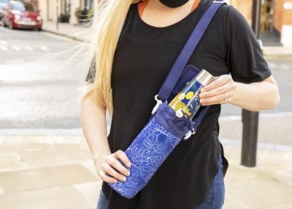 BUILT Insulated Bottle Bag with Shoulder Strap and Food-Safe Thermal Lining - White saco para garrafa térmica belle vie