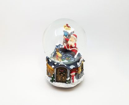 snowglobe sleigh globo de neve natal trenó caixa de música 58041 pai natal teddy urso 59111