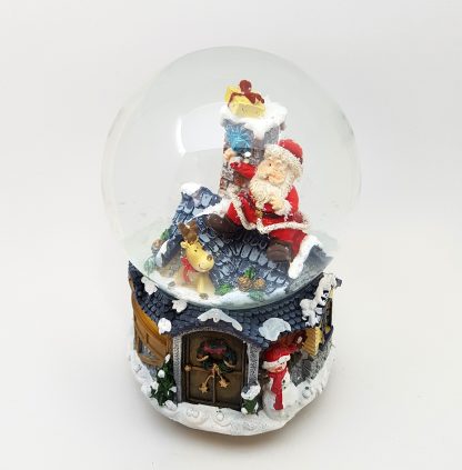 snowglobe sleigh globo de neve natal trenó caixa de música 58041 pai natal teddy urso 59111