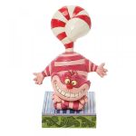 Candy Cane Cheer - Cheshire Cat Cane Tail Figurine 6008984 cheshire cat alice disney traditions jim shore