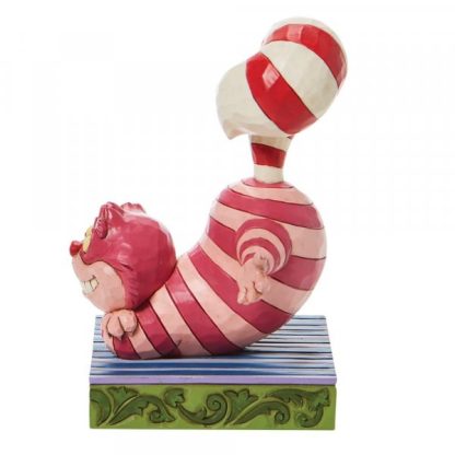 Candy Cane Cheer - Cheshire Cat Cane Tail Figurine 6008984 cheshire cat alice disney traditions jim shore