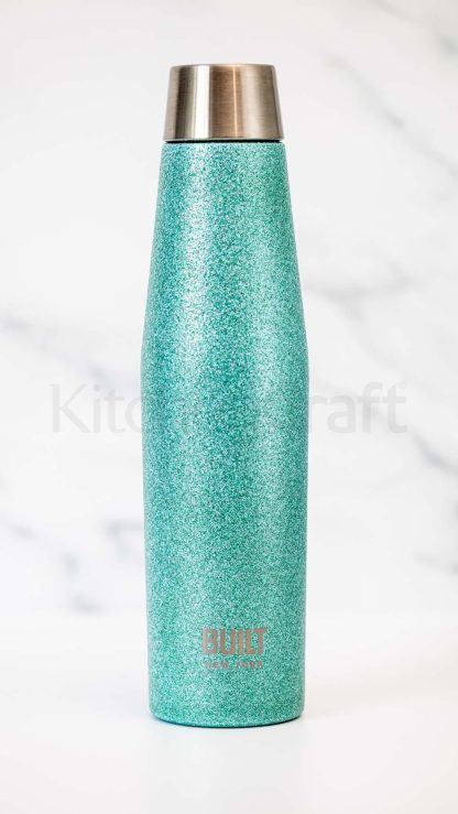 BUILT Apex 540ml Insulated Water Bottle - Aqua Glitter Product code BLTAPX540AQGLIT garrafa térmica glitter built ny