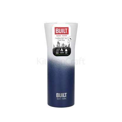 BUILT Pureflow Insulated Travel Mug, 470ml (Black Ombre) Product code BLTPFTMBLKOMB garrafa térmica copo de viagem aço