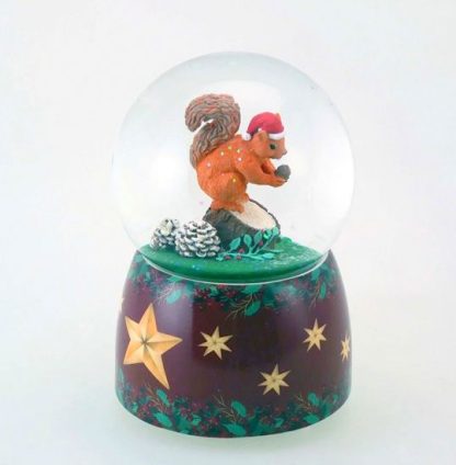snowglobe sleigh globo de neve natal trenó caixa de música 58041 pai natal teddy cardinal cães esquilo 80008