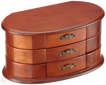 16055 music box wood caixa de música bailarina madeira