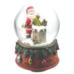 snowglobe sleigh globo de neve natal trenó caixa de música 58034