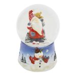 snowglobe sleigh globo de neve natal trenó caixa de música 58041 pai natal teddy urso
