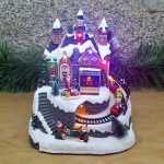 cenário aldeia vila pai natal caixa de música cenário decoração de natal conto de fadas