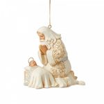 Holiday Lustre Santa with Baby Jesus Hanging Ornament 6009400 pai natal jim shore pendente santaclaus