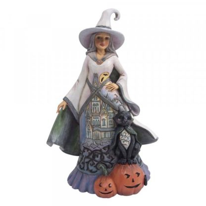 Witch with Pumpkins and Cat Figurine 6009506 jim shore bruxa heartwood creek halloween 6009506