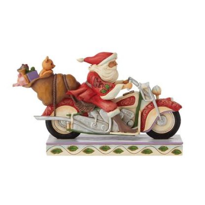 6008883 santa riding motorcyle pai natal santaclaus mota jim shore heartwood creek