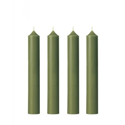 Coffret 12 bougies classiques 7h vert mousse Référence : 802020 bougies la française