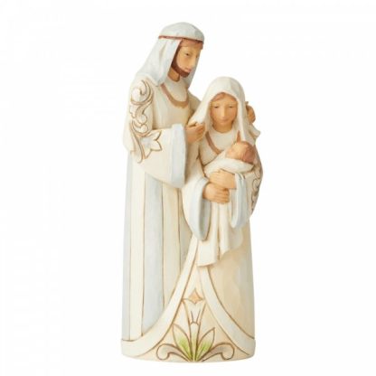 White Woodland Holy Family Figurine 6006375 "Babe So Small, King Of All" sagrada família presépio jim shore heartwood creek