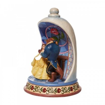 Enchanted Love - Beauty and the Beast Rose Dome Figurine 6008995cuúpula bela e o monstro disney traditions jim shore