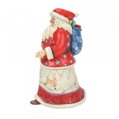 Click images to enlarge... Additional Images Walking Santa with Winter Scene Figurine 6008878 jim shore heartwood creek pai natal