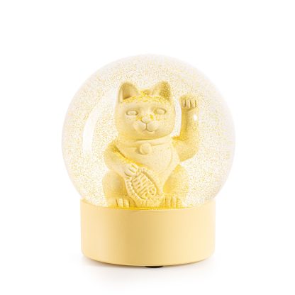 Maneki Neko Lucky Globe globo de neve gato da sorte donkey