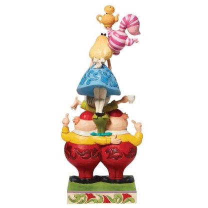 We're All Mad Here - Stacked Alice in Wonderland Figurine 6008997 disney traditions alice no país das maravilhas