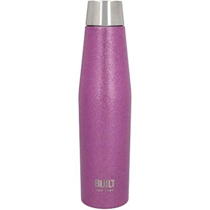 BUILT Apex 540ml Insulated Water Bottle - Purple Glitter Product code BLTAPX540PUGLIT garrafa térmica isolamento rosca aço