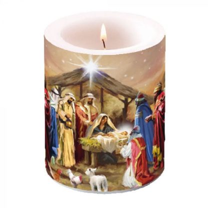 Candle Big Nativity Collage Article number 39110785 vela natal presépio