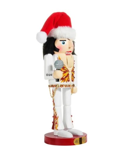 10" Elvis Presley® In White Suit Nutcracker elvis presley nutcracker quebra nozes natal