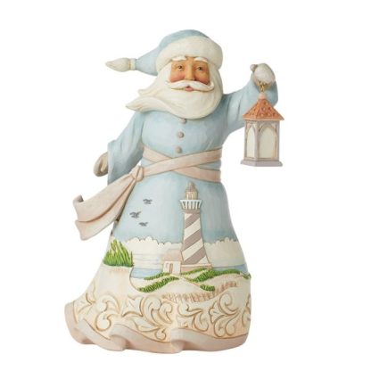 Santa with Lighthouse Scene Figurine 6010806 disney jim shore heartwood creek pai natal farol