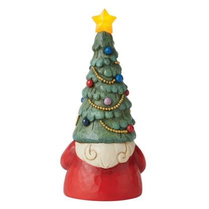 Gnome with illuminated Christmas Tree Figurine 6011154 "Gnomebody loves Christmas as much as Jim Shore" gnomo pai natal jim shore heartwood creek