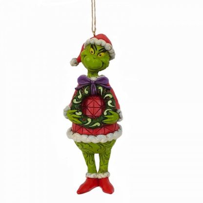 Grinch with Wreath Hanging Ornament 6009205 pai natal grinch