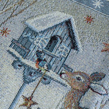 runner mesa natal floresta inverno jacquard têxtil mesa almofada runner corredor pinheiro pinhas toalha de mesa mesa posta natal elegante poinsettias gatinhos