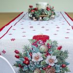 runner mesa natal floresta inverno jacquard vela de natal coroa mesa posta natal