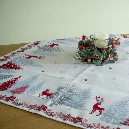 runner mesa natal floresta inverno jacquard vela de natal coroa mesa posta natal presépio sagrada família