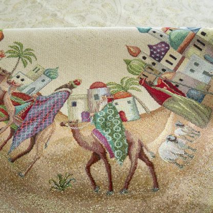 runner presépio sagrada família têxtil mesa natal mesa posta jacquard toalha