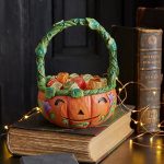 Halloween Basket Figurine 6010839 cesta halloween abóbora jim shore heartwood creek