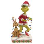 Sold Out 22 Grinch and Max Tiptoeing Wrapped in Lights Figur 6010779 JIM SHORE GRINCH NATAL