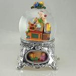 snow globe presents globo de neve pai natal caixa de música 56057