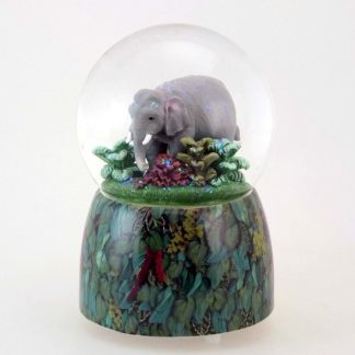Glitter globe 100 mm with a Elephant 80104 globo de neve caixa de música elefante