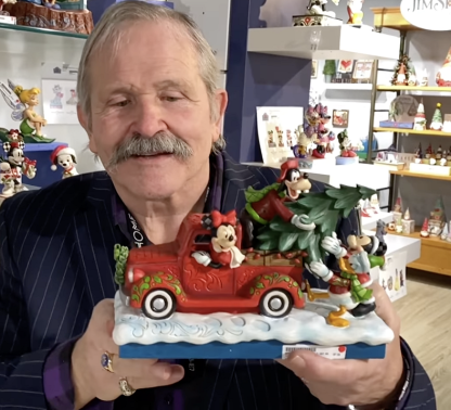 Fab 4 with Red Truck & Tree Figurine 6010868 disney traditions jim shore mickey minnie