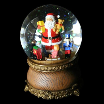 54060 snow globe santa toys globo de neve caixa de música pai natal 54060