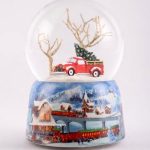 NEW PRODUCT 0 Snowglobe 100 mm Pick-up with Christmas Tree